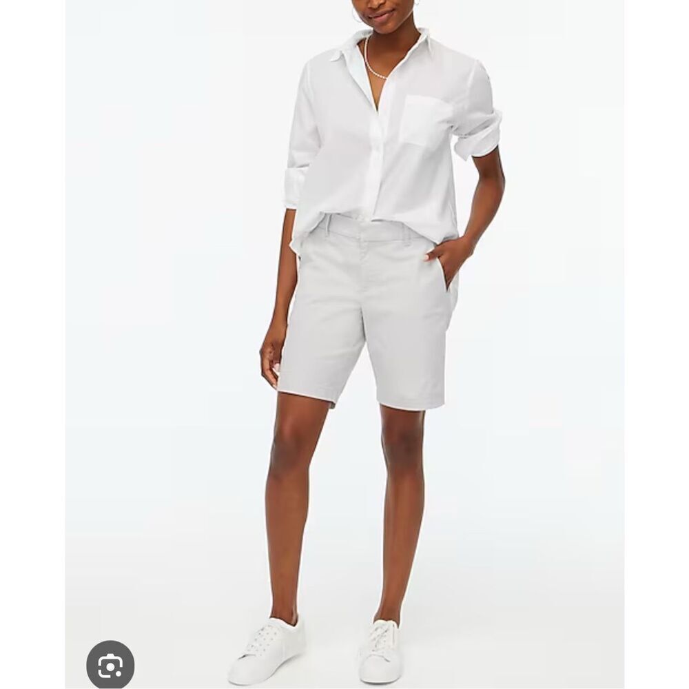 J crew NWT 9" Frankie bermuda chino short in white size 6
